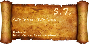 Sárosy Tímea névjegykártya